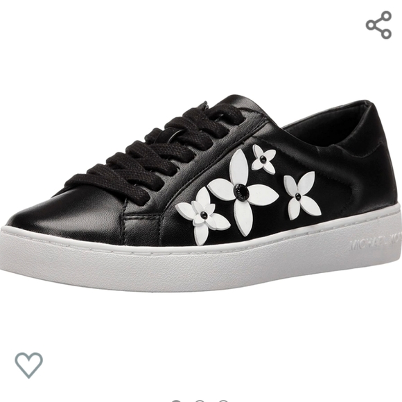 Michael Kors Sneakers with White Flowers sz 8.5 - Picture 1 of 7